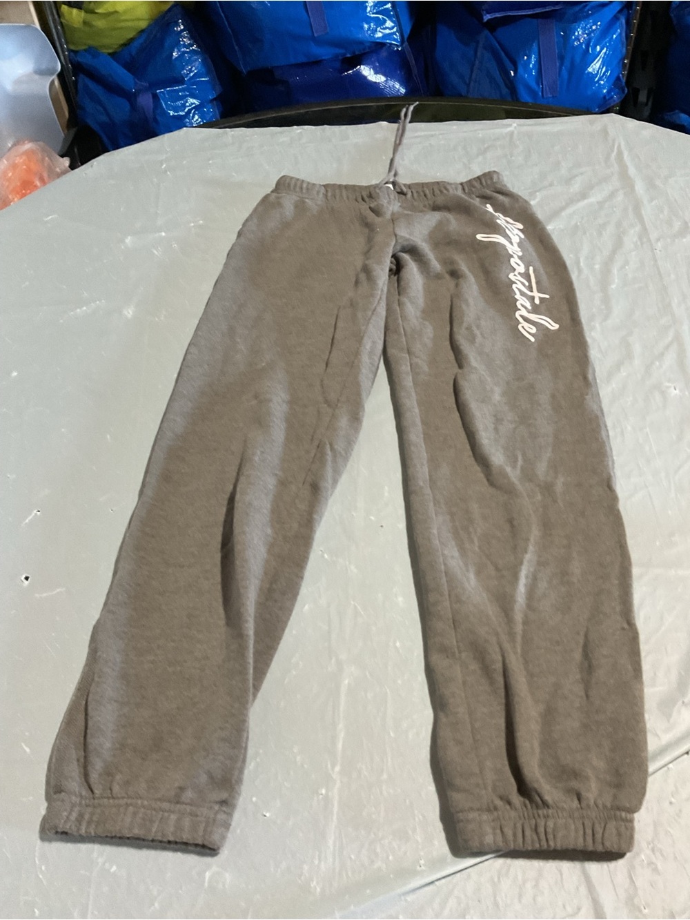 Aeropostale Gray Jogger Sweatpants with White Script